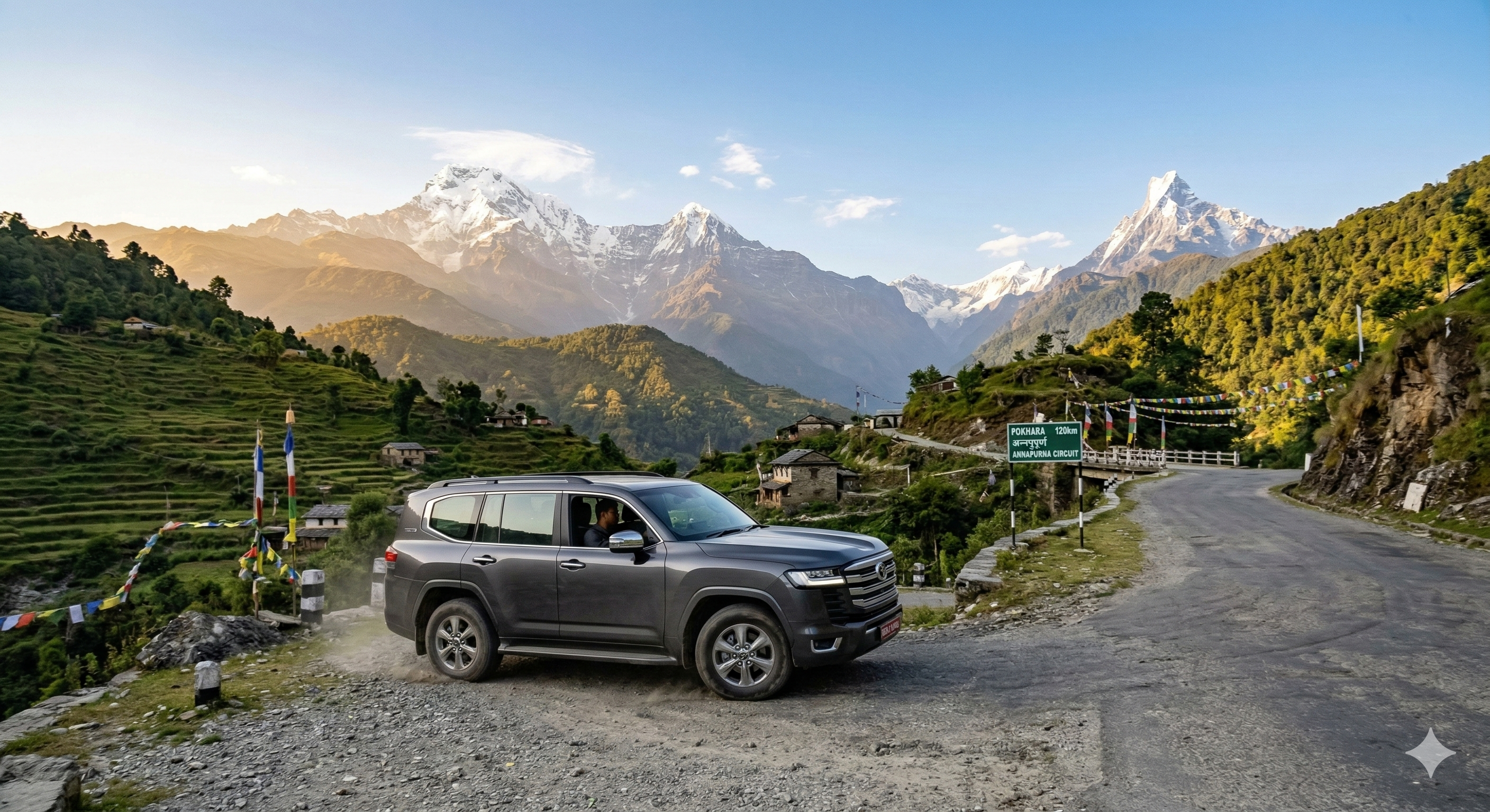 SUV in the Himalayas